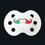 Italian Flag Mustache Pacifier<br><div class="desc">For little lovers of mustaches and Italy</div>