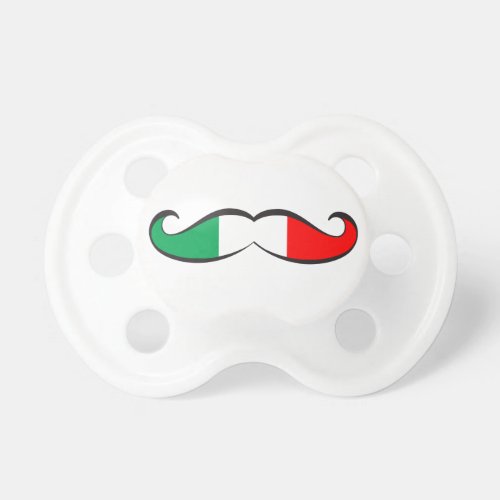 Italian Flag Mustache Pacifier