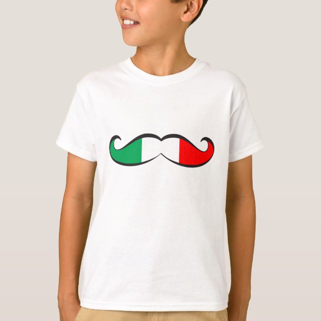 Italian Flag Mustache T-Shirt (Front)