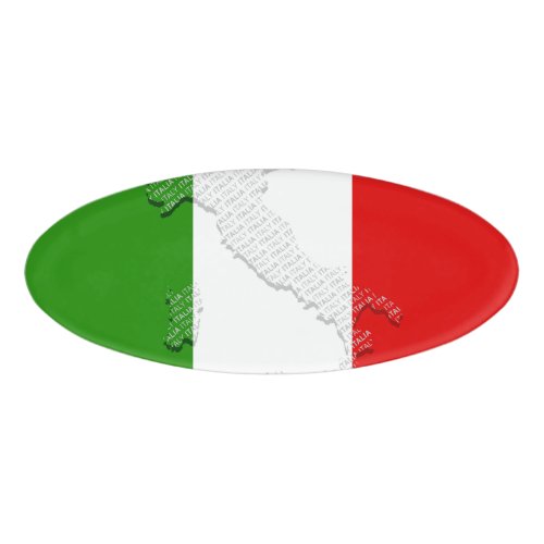 Italian flag name tag