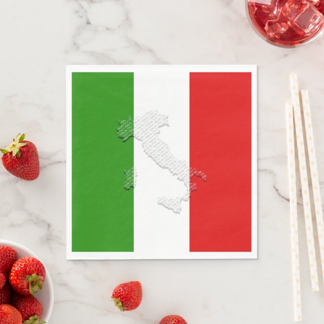 Italian flag napkins (Insitu)