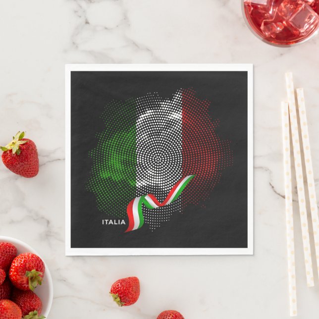 Italian flag napkins (Insitu)