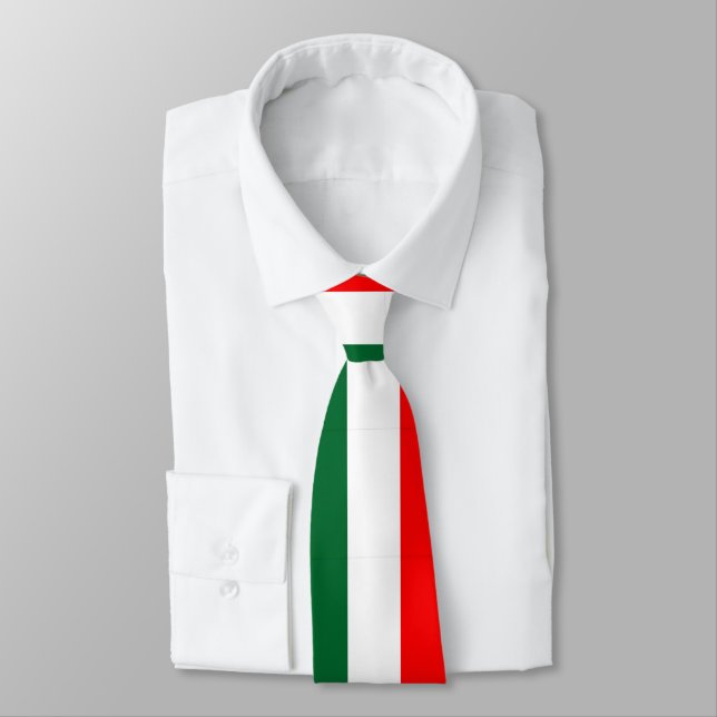 Italian Flag Neck Tie (Tied)
