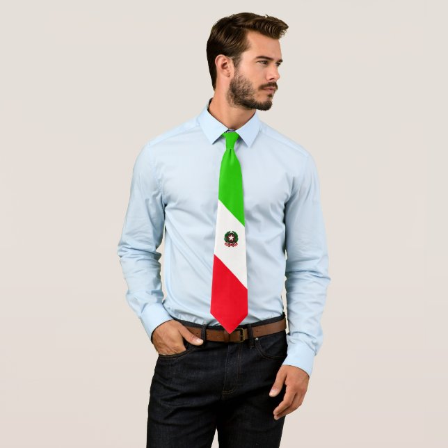 Italian flag neck tie (In Situ)