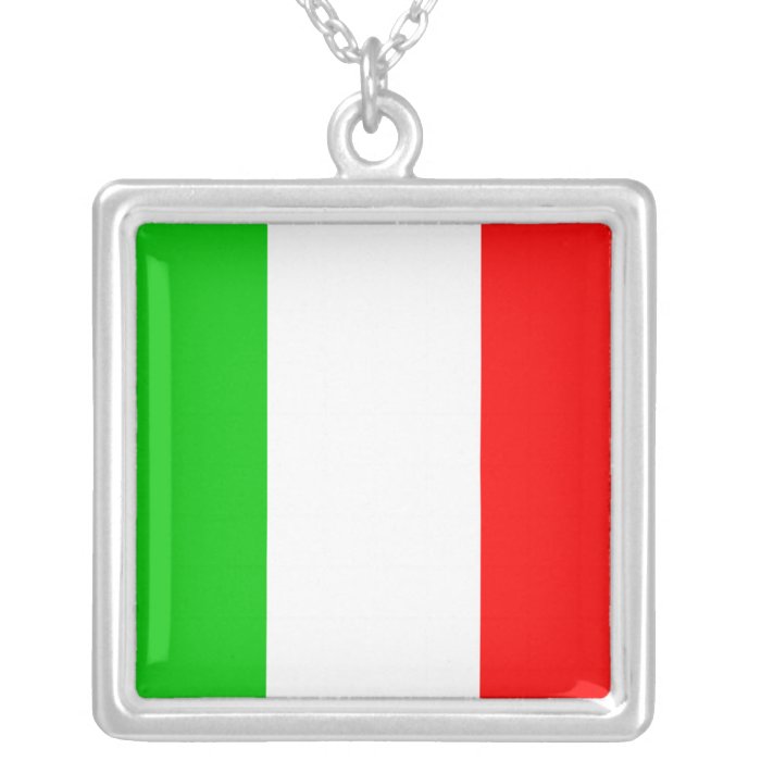 Italian Flag Necklace