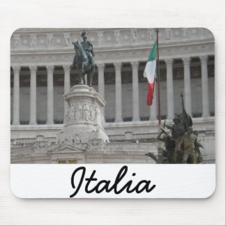 Italian Flag Next to Ancient Roman Ruin Mouse Pad