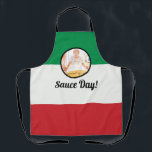 Italian Flag Nonna Custom Photo Sauce Day Apron<br><div class="desc">Celebrate a tradition in Italian culture with this sauce making apron. Perfect for keeping memories of the Italian kitchen,  it will make a great keepsake for years to come. // Add your own photo.</div>