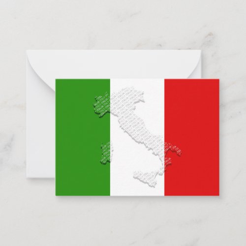 Italian flag note card