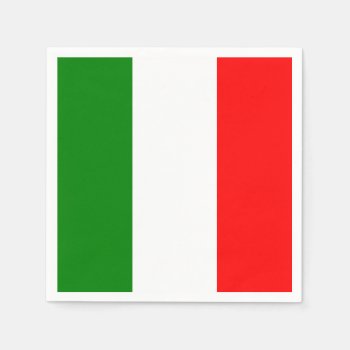 Italian Flag Of Italy Bandiera D'italia Napkin by Classicville at Zazzle