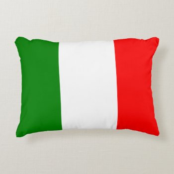 Italian Flag Of Italy Bandiera D'italia Tricolore Accent Pillow by Classicville at Zazzle