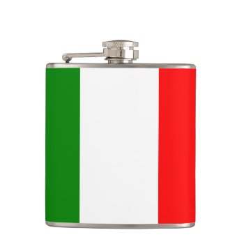 Italian Flag Of Italy Bandiera D'italia Tricolore Flask by Classicville at Zazzle