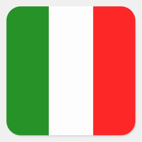 Italian Flag of Italy bandiera dItalia Tricolore Square Sticker