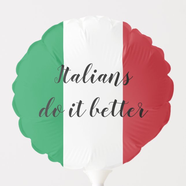 Italian flag of Italy Birthday party Balloon (Front)