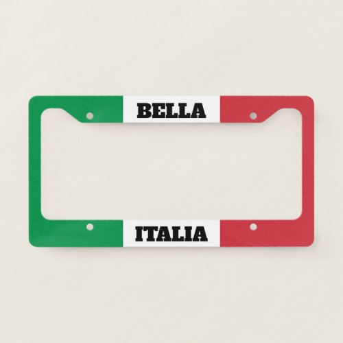 Italian flag of Italy car license plate frame