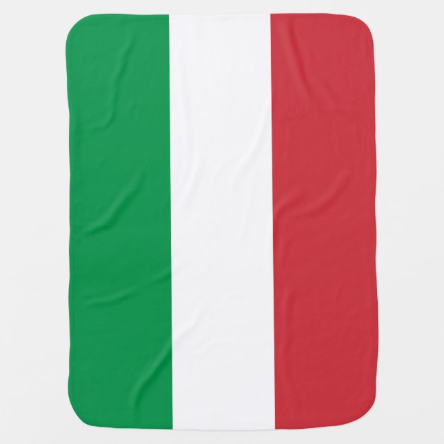 Italian flag of Italy custom baby blanket (Front)