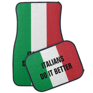Italian flag of Italy custom car mat set