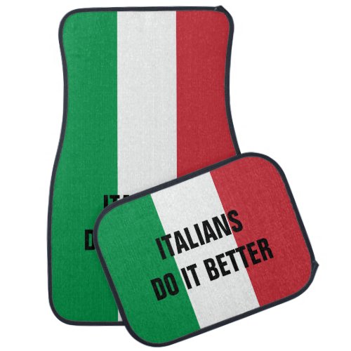 Italian flag of Italy custom car mat set