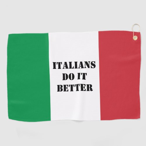 Italian flag of Italy custom golf towel gift