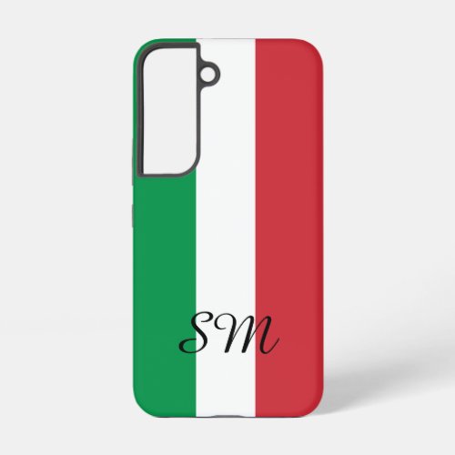 Italian flag of Italy custom monogram Samsung Galaxy S22 Case