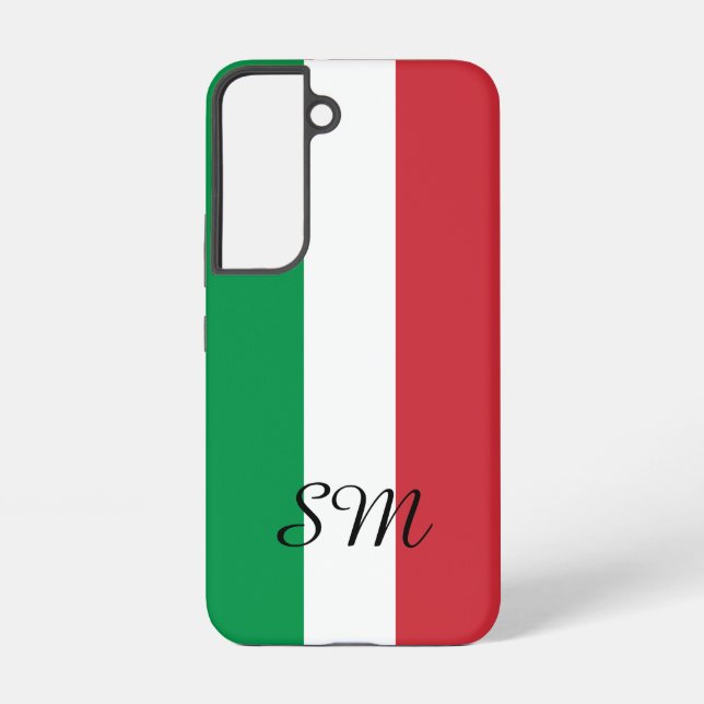 Italian flag of Italy custom monogram Samsung Galaxy Case (Back)