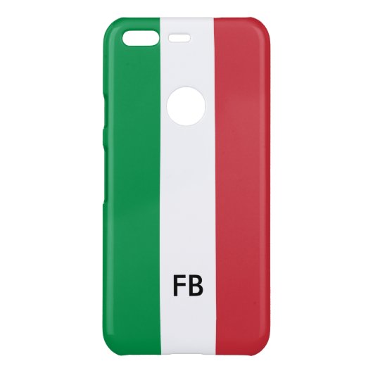 Italian flag of Italy custom monogram Uncommon Google Pixel Case (Back)