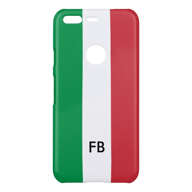 Italian flag of Italy custom monogram Uncommon Google Pixel Case (Back)