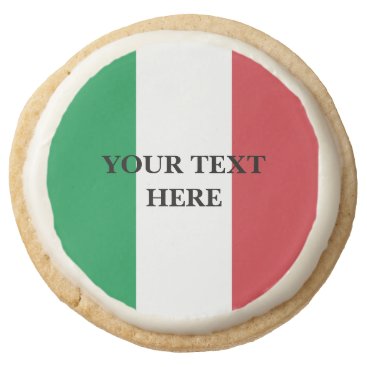 Italian flag of Italy custom Round Shortbread Cookie Italian flag of Italy custom Round Shortbread Cookie
