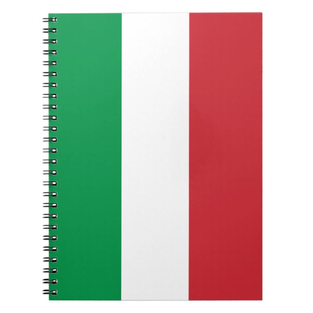 Italian flag of Italy custom spiral notebook (Front)