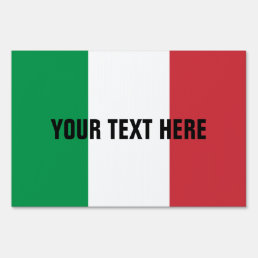 Italian flag of Italy custom yard signs