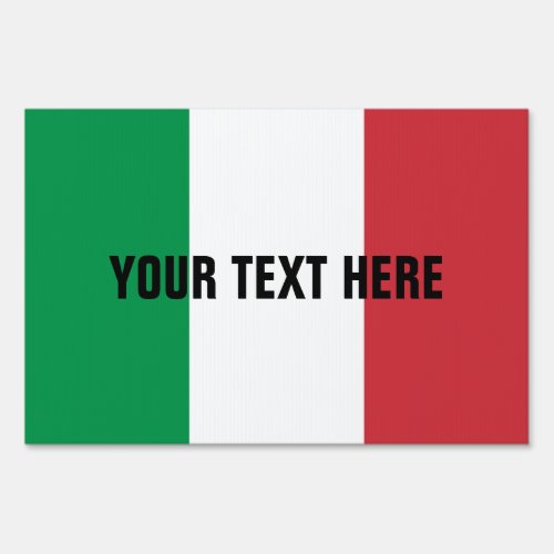 Italian flag of Italy custom yard signs
