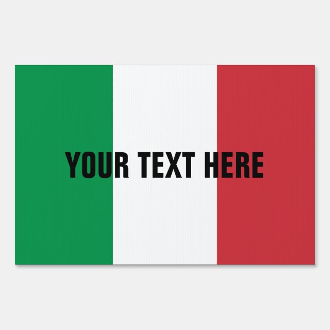 Italian flag of Italy custom yard signs (Front)