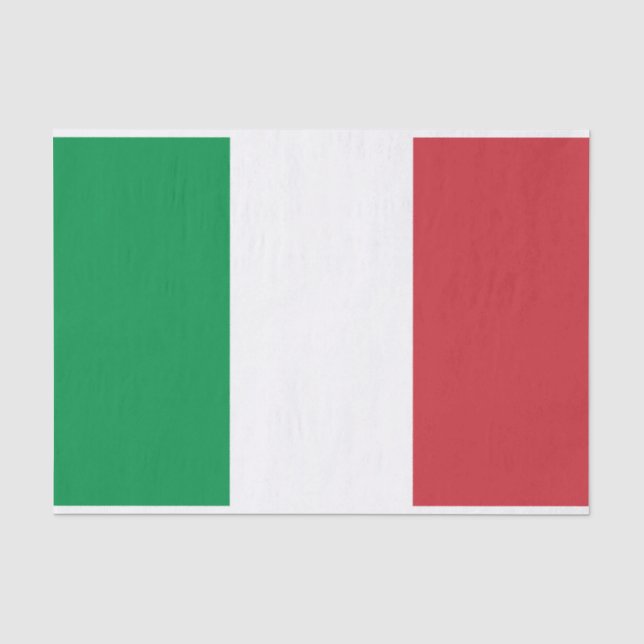 Italian flag of Italy gift wrapping tissue paper (Front)