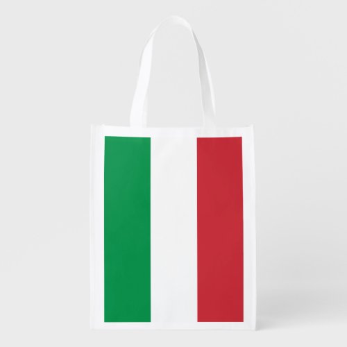 Italian flag of Italy grocery shopping bag