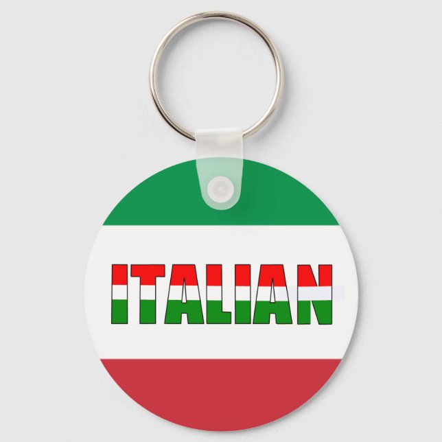 Italian-Flag of Italy Keychain (Front)