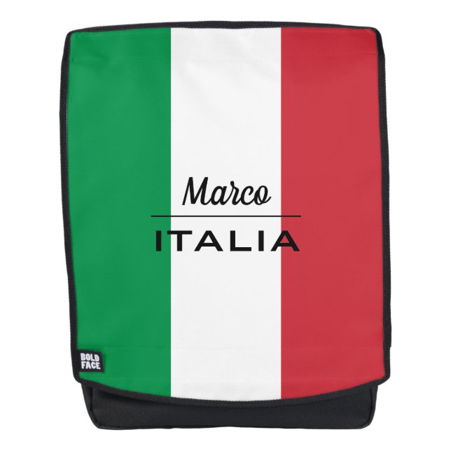 Italian flag of Italy personalized office - school Backpack (Front)