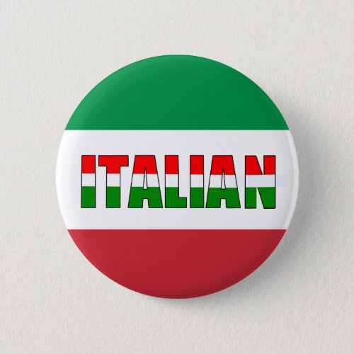 Italian Flag of Italy Pinback Button