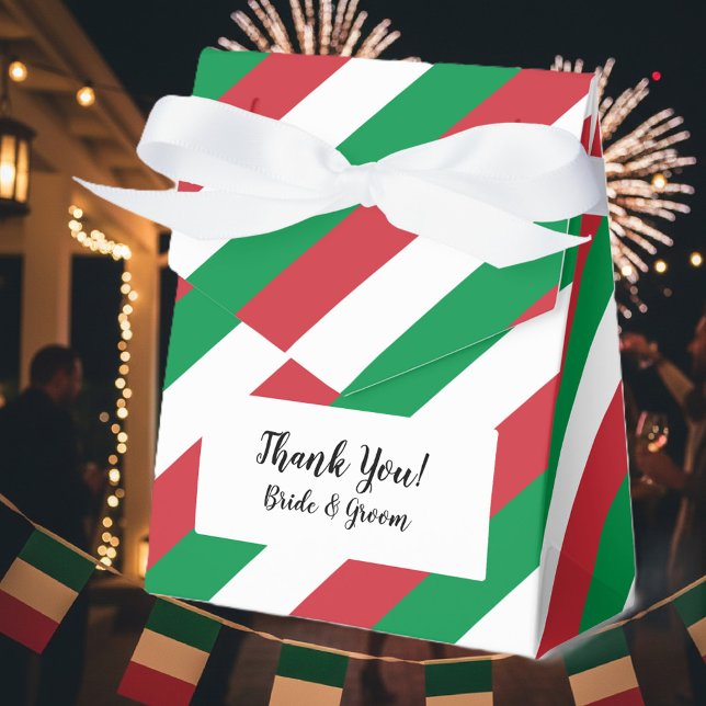 Italian flag of Italy wedding party favor box (Creator Uploaded)