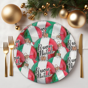 Italian Flag Ornaments Paper Plates