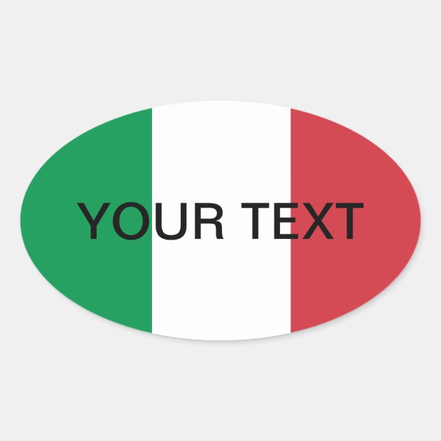 Italian flag oval sticker | Flag of Italy (Front)