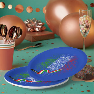 Italian flag paper plates