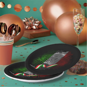 Italian flag paper plates