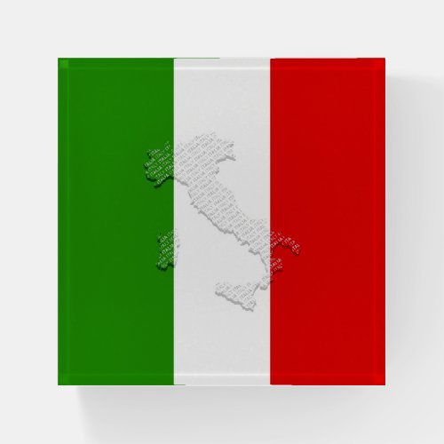 Italian flag paperweight