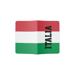 Italian flag passport holder Italy pride