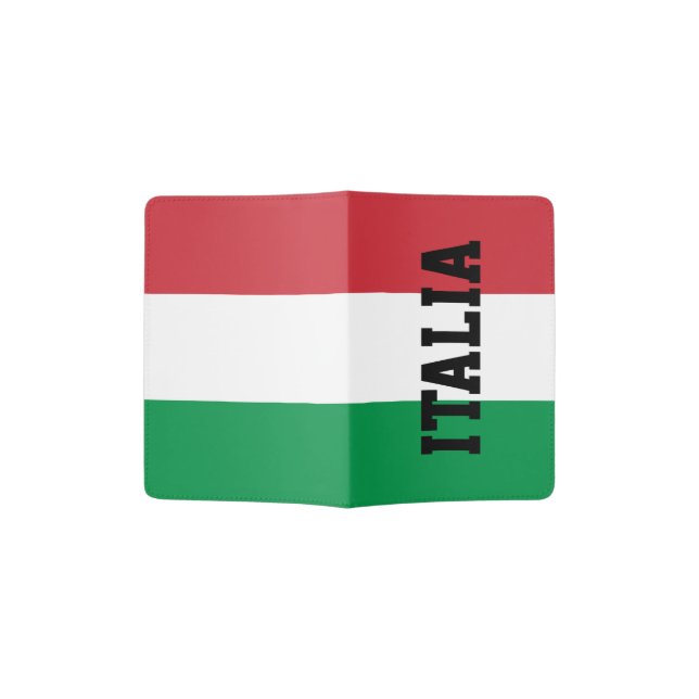 Italian flag passport holder | Italy pride (Opened)