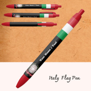 Italian Flag Pen, Italy / Personalized Pen