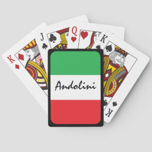 Italian Flag Personalized Poker Custom Deck Cards
