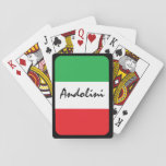 Italian Flag Personalized Poker Custom Deck Playing Cards at Zazzle