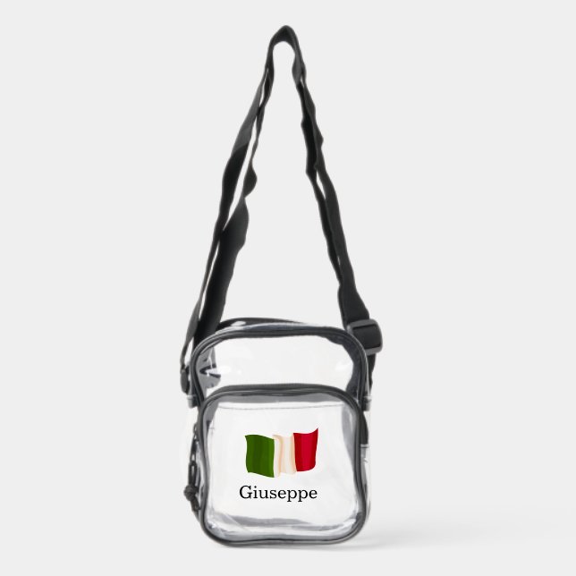 Italian Flag Personalized XBody Bag (Front)