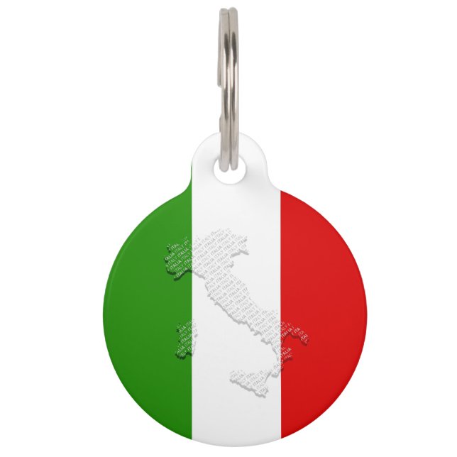 Italian flag pet ID tag (Front)