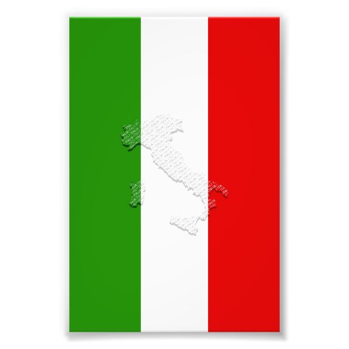 Italian flag photo print